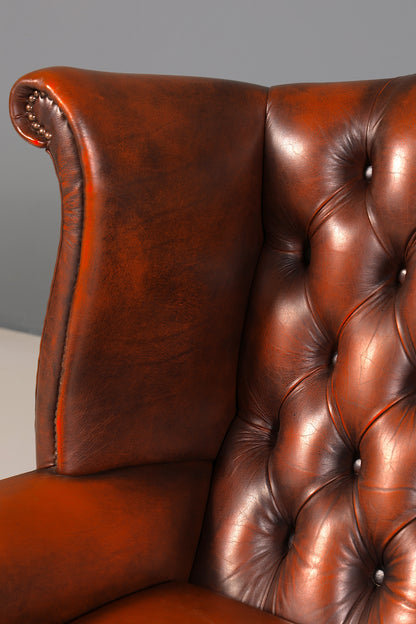 Wunderschönes Original Centurion Queen Anne Sofa 3-Sitzer Couch Chesterfield England Polstersofa