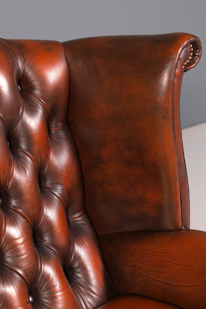 Wunderschönes Original Centurion Queen Anne Sofa 3-Sitzer Couch Chesterfield England Polstersofa