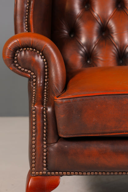 Wunderschönes Original Centurion Queen Anne Sofa 3-Sitzer Couch Chesterfield England Polstersofa