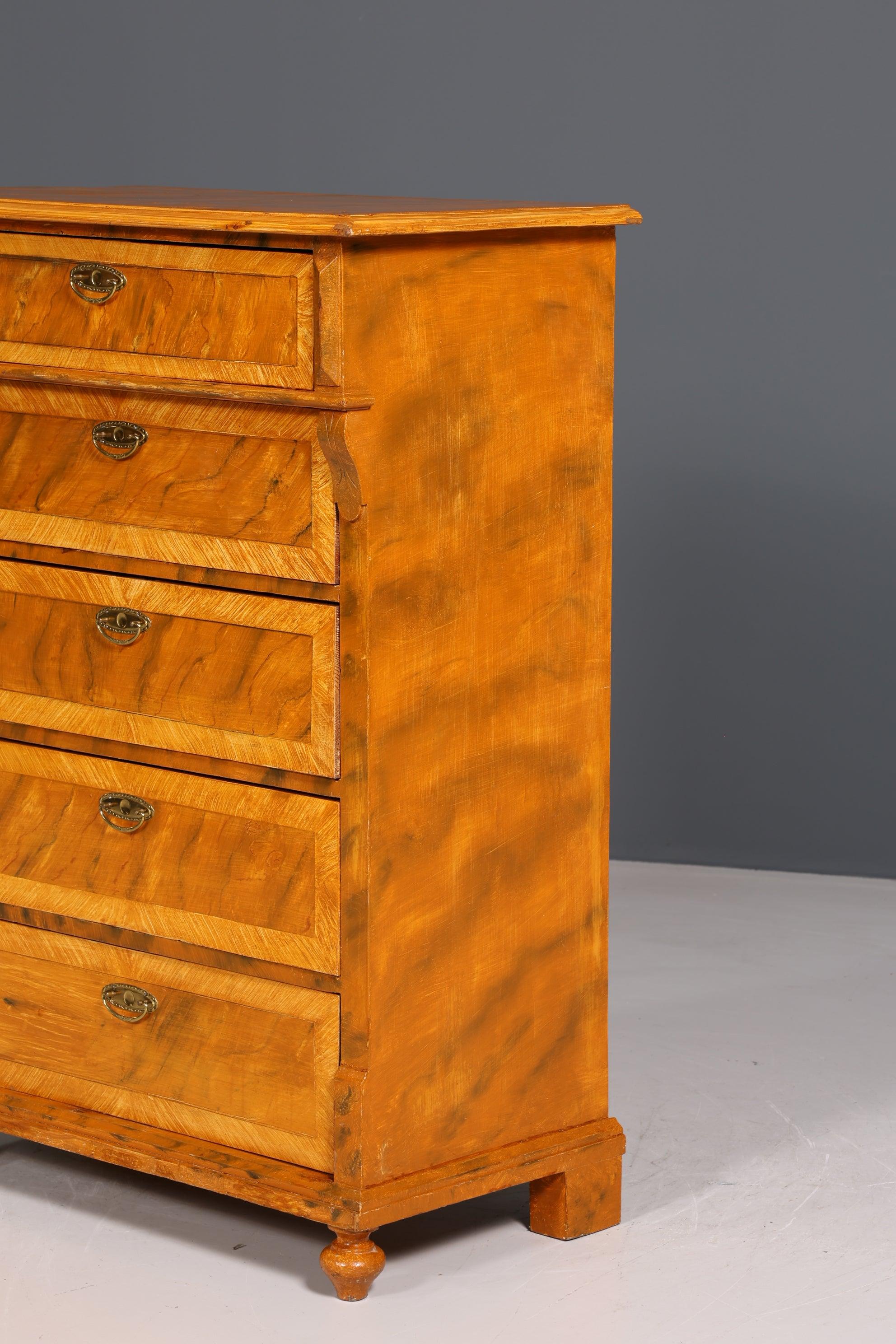 Traumhaftes Gründerzeit Vertiko Jugendstil Schrank Antik Highboard Kommode Schubladenkommode