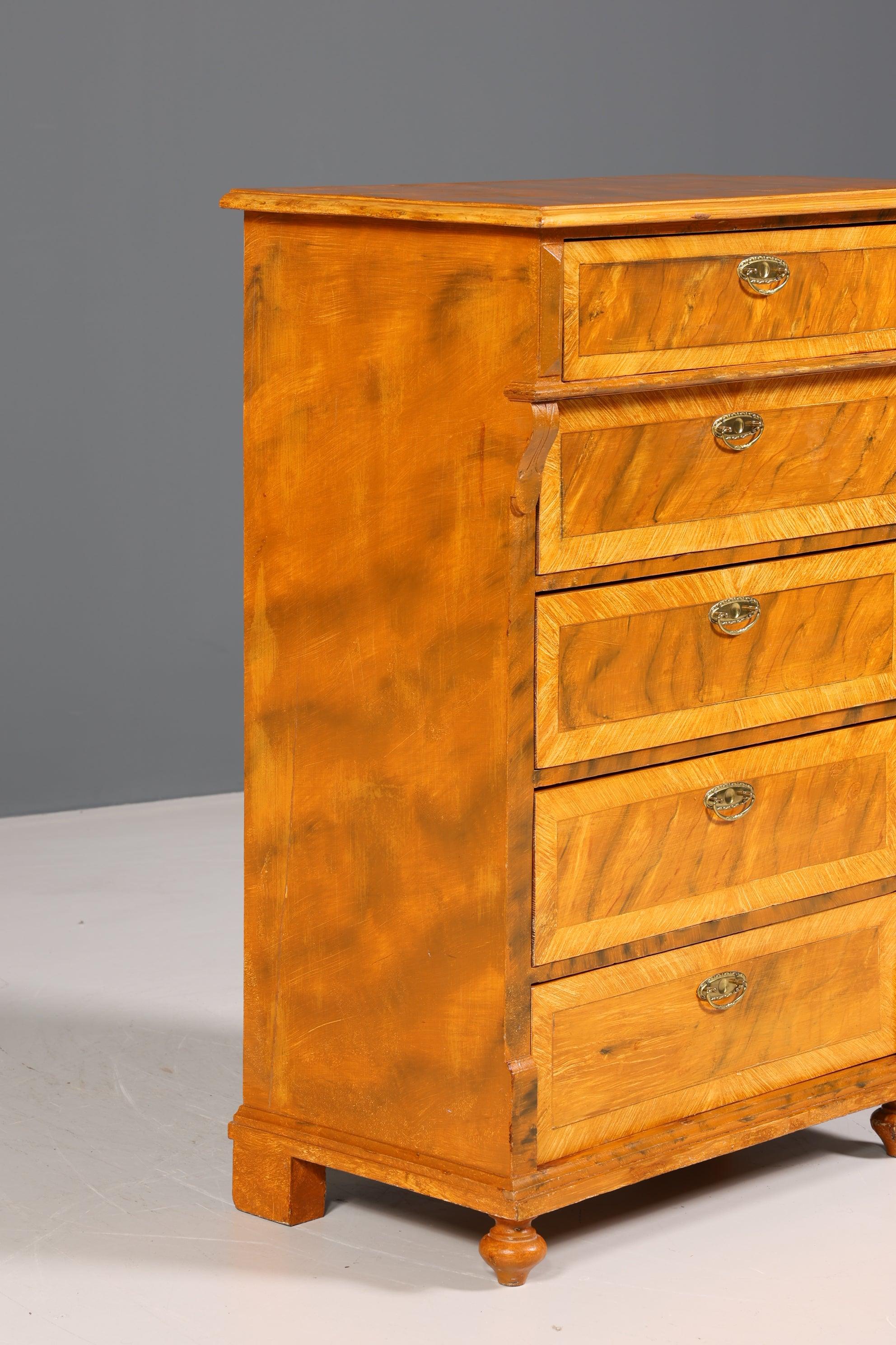Traumhaftes Gründerzeit Vertiko Jugendstil Schrank Antik Highboard Kommode Schubladenkommode