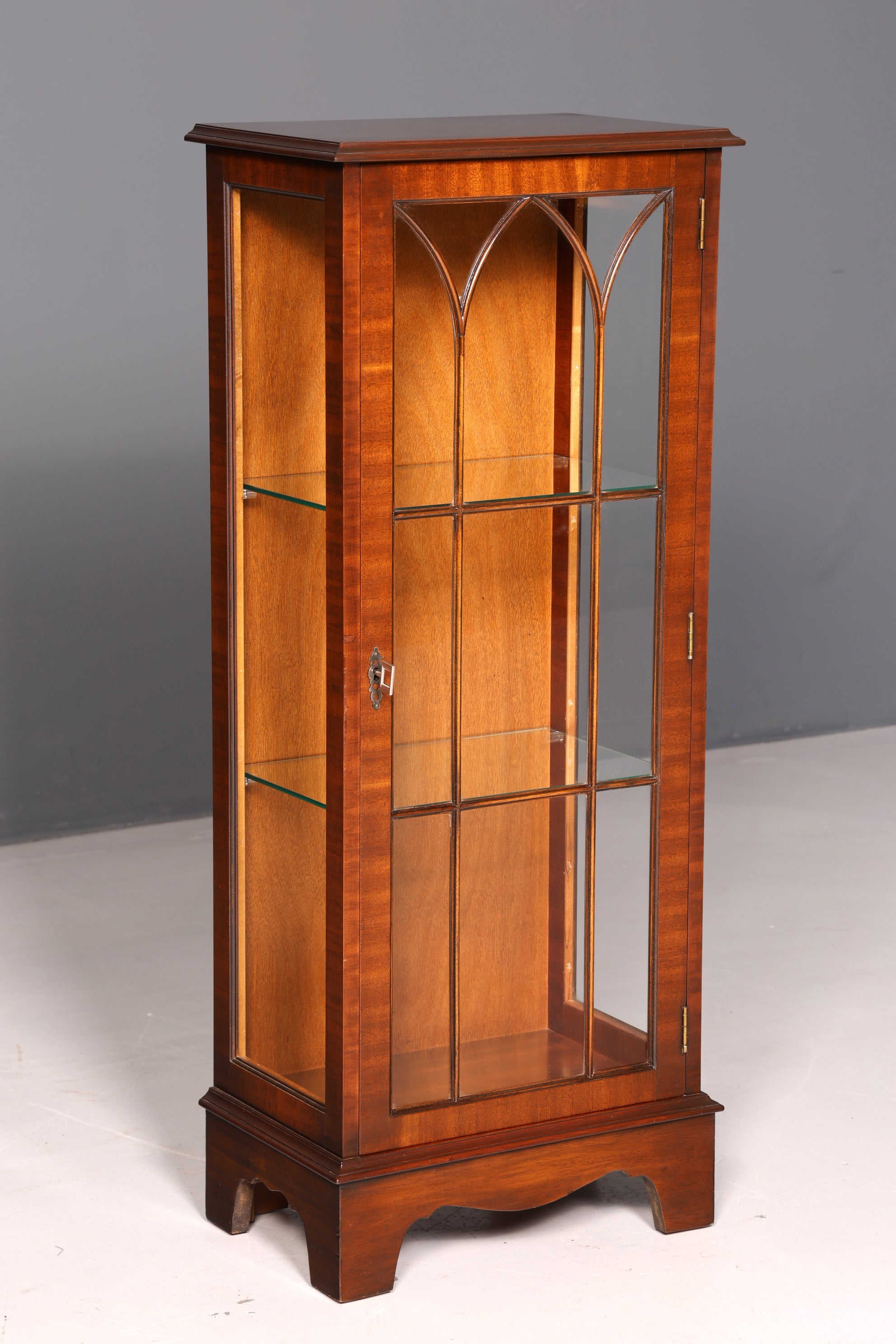 Wunderschöne Englische Vitrine Mahagoni Antik Glasvitrine Schrank Sammlervitrine Echt Holz Vintage
