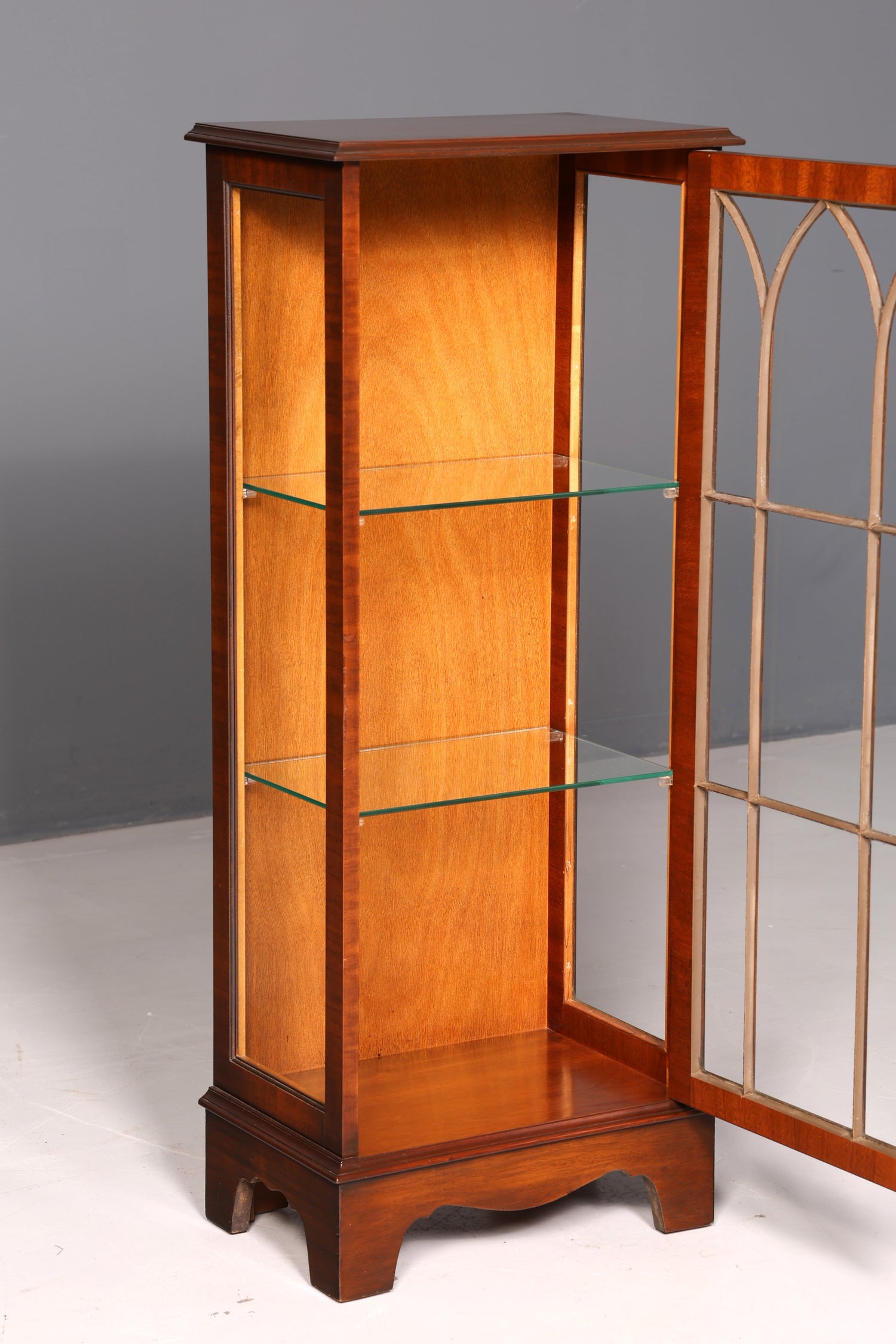 Wunderschöne Englische Vitrine Mahagoni Antik Glasvitrine Schrank Sammlervitrine Echt Holz Vintage