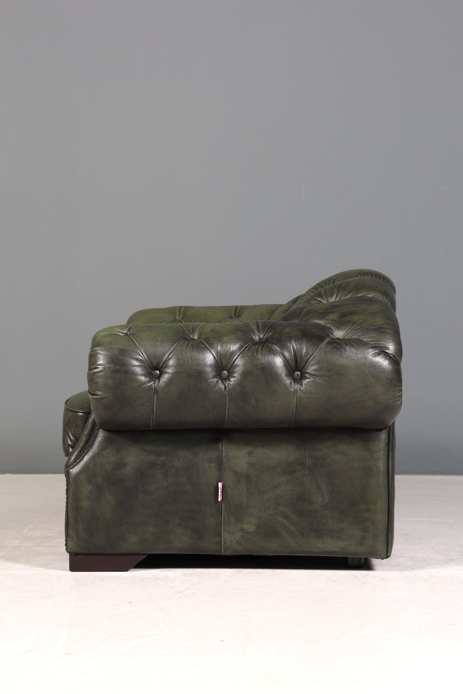 Wunderschöner Original Chesterfield Centurion Sessel grün Englischer Armlehnsessel Englisch Herrensessel