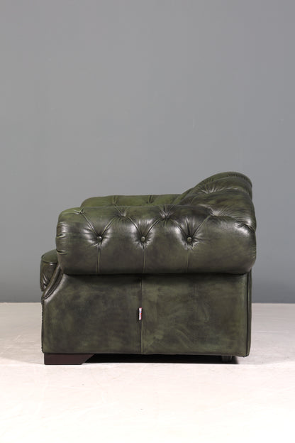 Wunderschöner Original Chesterfield Centurion Sessel grün Englischer Armlehnsessel Englisch Herrensessel