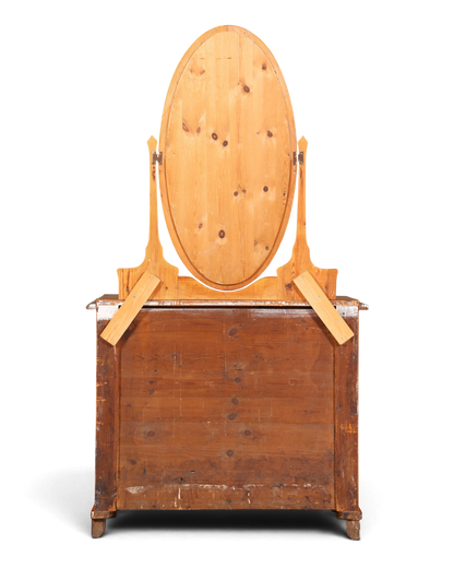Stilvolle Gründerzeit Kommode Antik Louis Philippe Sideboard mit Spiegel Flurkommode