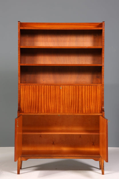 Traumhafter Mid Century Schrank Retro Sekretär Bücherregal Vintage Highboard Holz Regal 60er Jahre