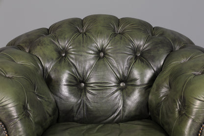 Wunderschöner Original Chesterfield Centurion Sessel grün Englischer Armlehnsessel Englisch Herrensessel