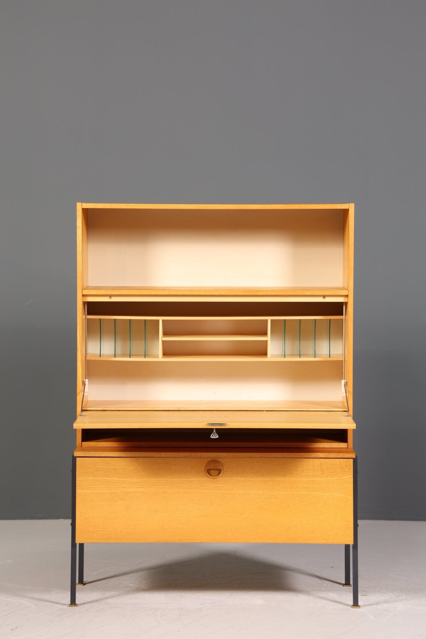 Original Hellerau Highboard Mid Century Sekretär Joachim Nebelung 430 Bauhaus Vintage Schrank