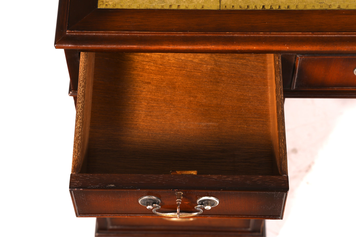 Wunderschöner Englischer Schreibtisch Mahagoni echt Lederauflage Bürotisch Antik Office Desk Vintage