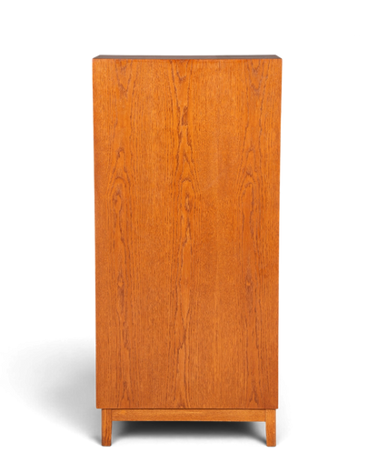 Hauptstadt Möblerei Mid Century Vertiko Aktenschrank aus massivem Holz mit schöner Maserung im Bauhaus Stil