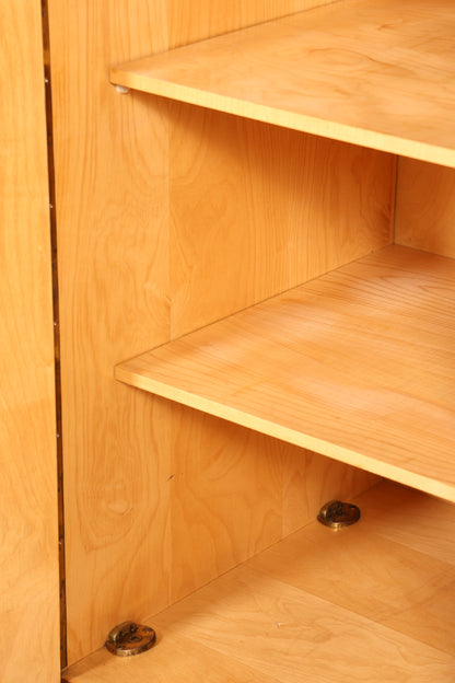 Dreamlike mid-century wardrobe, vintage cabinet, retro Danish design, teak linen cupboard, hallway cupboard