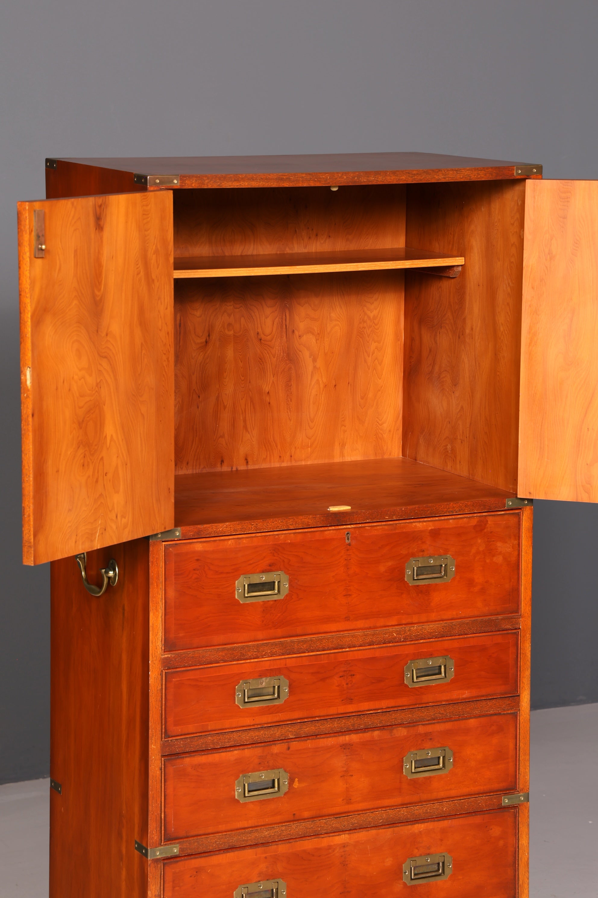 Wunderschöner Maritimer Schrank Vertiko Military Chest Kommode Sekretär Schubladenschrank Antik Sekretär Vintage