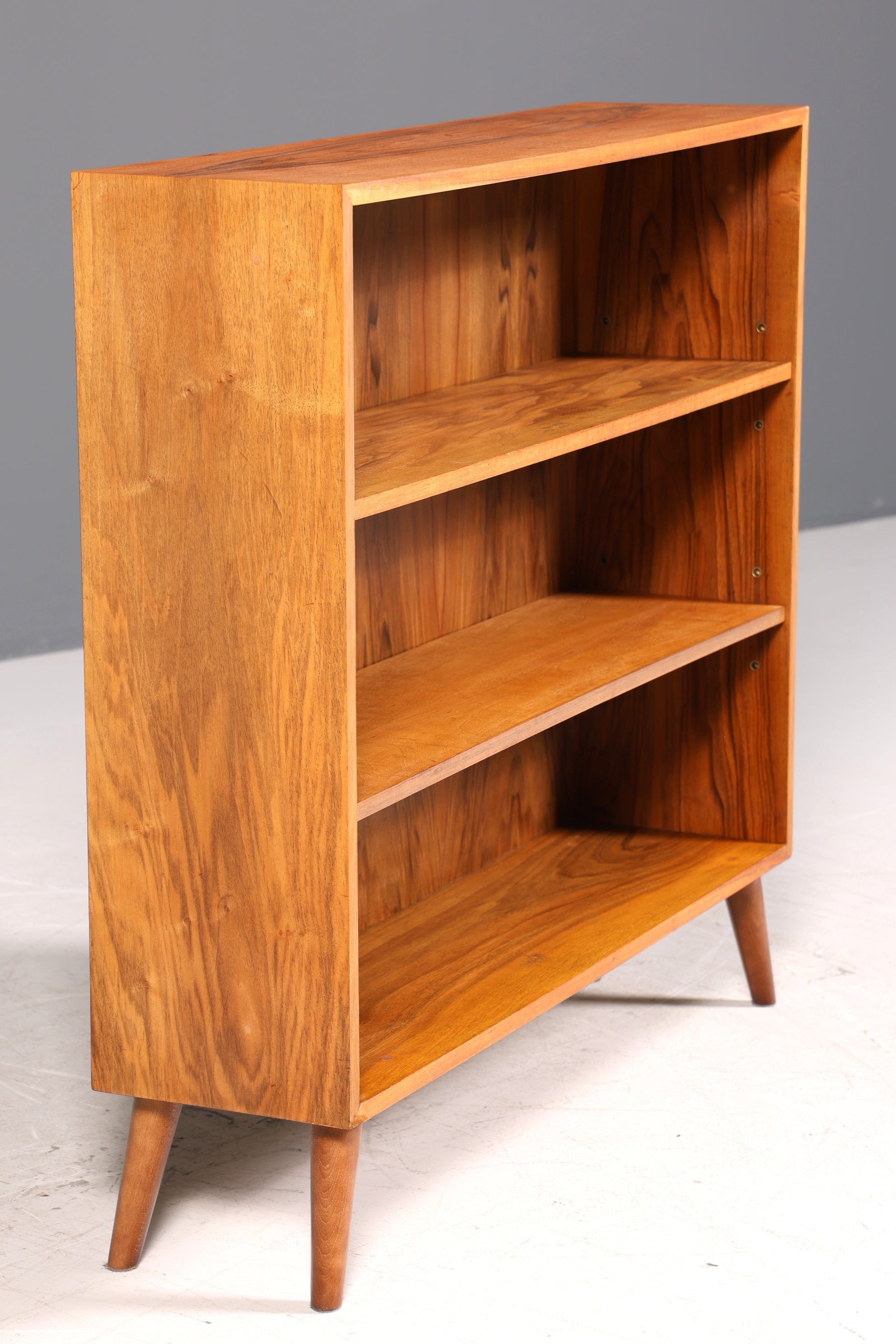 Original Musterring shelf, Mid-Century bookcase, Retro real wood book storage