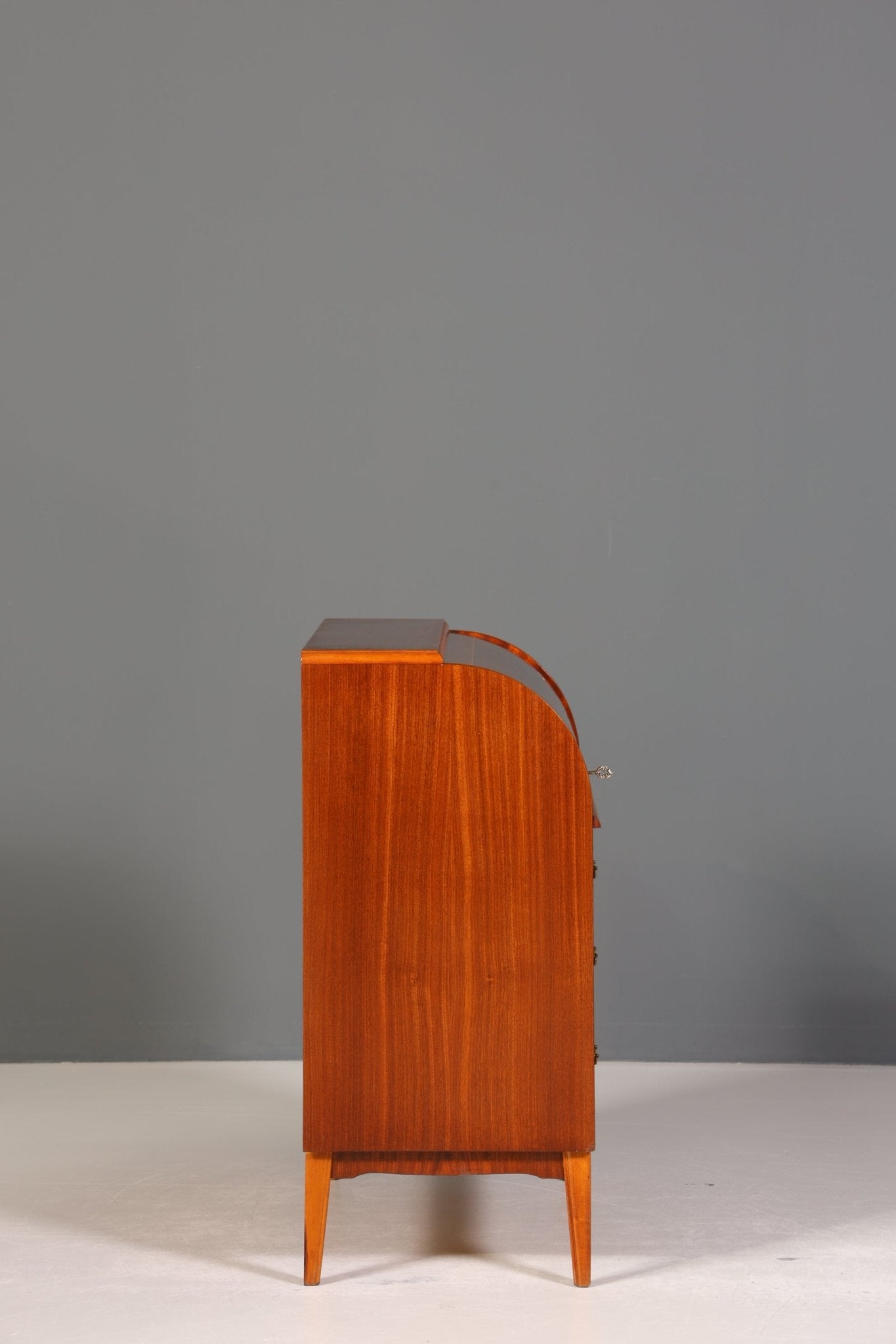 Traumhafter Mid Century Rollladen Sekretär Danish Design echt Holz Rollladen Kommode Schreibkommode