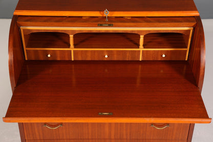 Traumhafter Mid Century Rollladen Sekretär Danish Design echt Holz Rollladen Kommode Schreibkommode