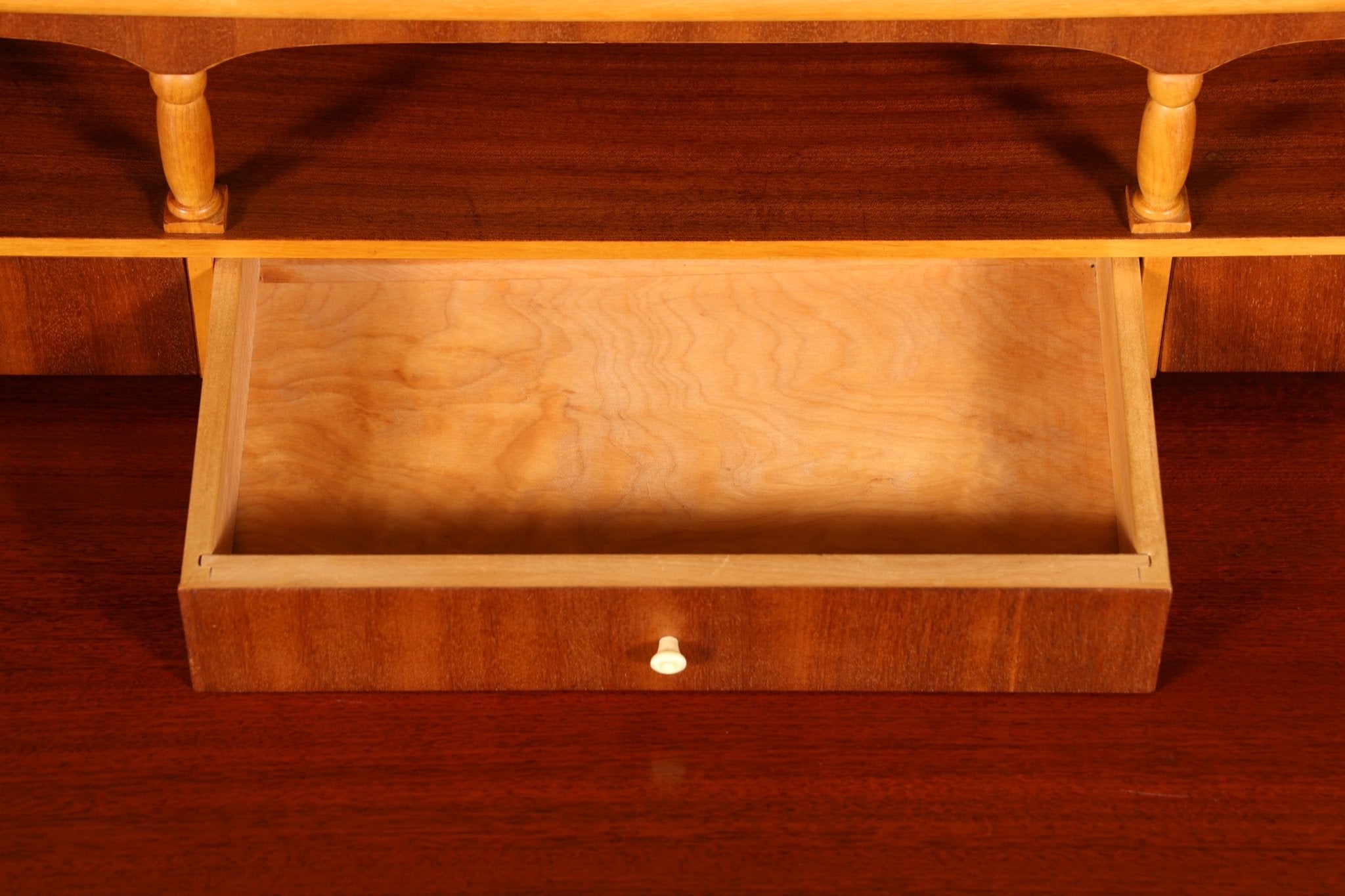 Traumhafter Mid Century Rollladen Sekretär Danish Design echt Holz Rollladen Kommode Schreibkommode