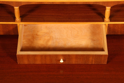 Traumhafter Mid Century Rollladen Sekretär Danish Design echt Holz Rollladen Kommode Schreibkommode