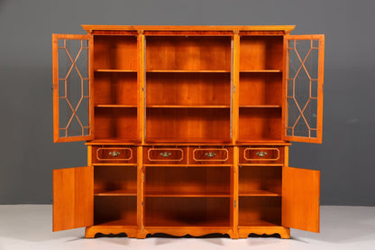 Wunderschöne Englische Vitrine Bücherschrank Buffet Antik Stil Englisch Eibe Glasvitrine Bibliothek