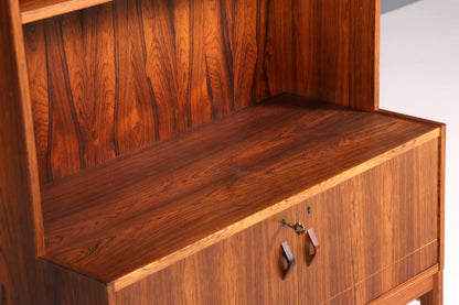 Stilvolles Mid Century Palisander Regal Vintage Bücherregal 60s Schrank Kommode Buchablage