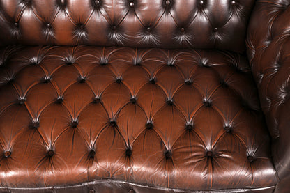 Wunderschönes Original Chesterfield 2er Sofa Englisch Herrenzimmer echt Leder 2- Sitzer Couch
