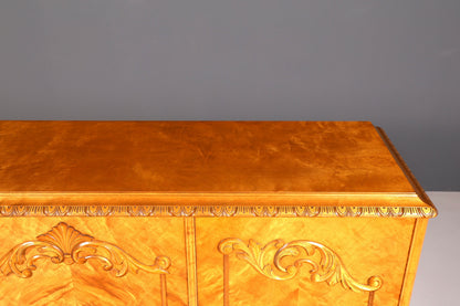 Traumhafter Chippendale Schrank Highboard Barock Stil Antik Sideboard 50s Kommode TV-Schrank 60s Massiv