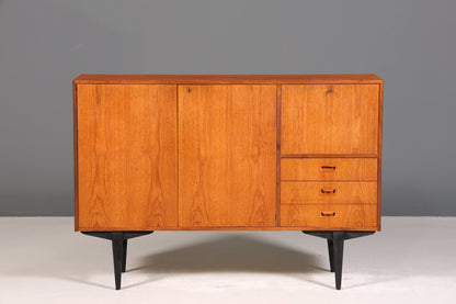 Wunderschönes Mid Century Highboard echt Holz Schrank Büro Kommode 60er Jahre
