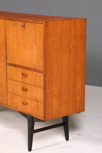 Wunderschönes Mid Century Highboard echt Holz Schrank Büro Kommode 60er Jahre