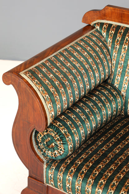 Beeindruckender Original Biedermeier Sofa Antik Couch um 1860 Canapé 2- Sitzer Sofa
