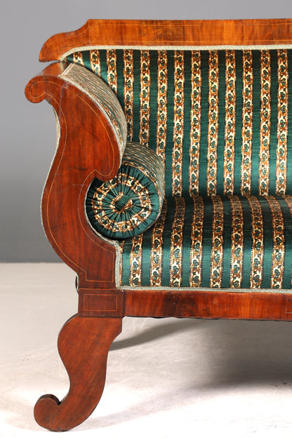Beeindruckender Original Biedermeier Sofa Antik Couch um 1860 Canapé 2- Sitzer Sofa