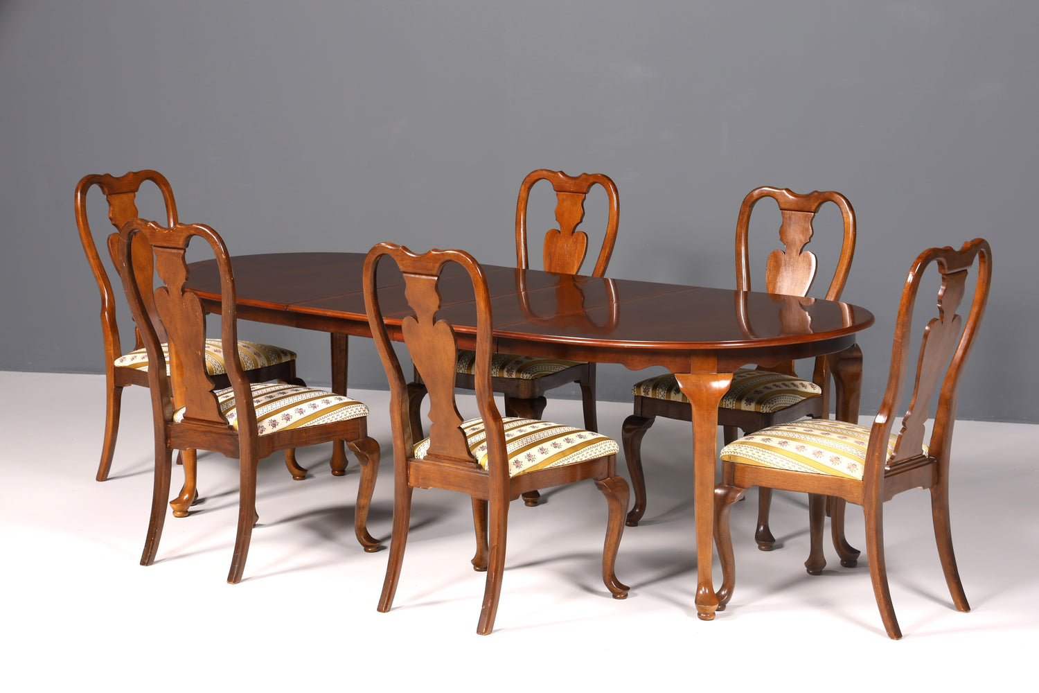 6x Edle Stühle im Drexel Heritage Stil Stuhlset Chippendale Stil Küchenstuhl Set Esszimmer Stühle