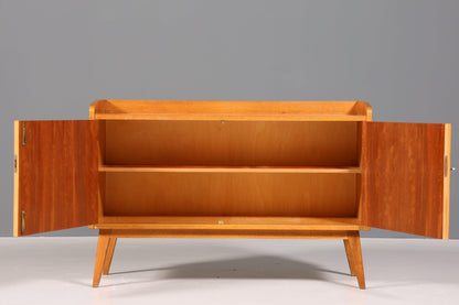 Schlichte Mid Century Kommode Vintage echt Holz Schrank Retro Flur Kommode 60er Jahre