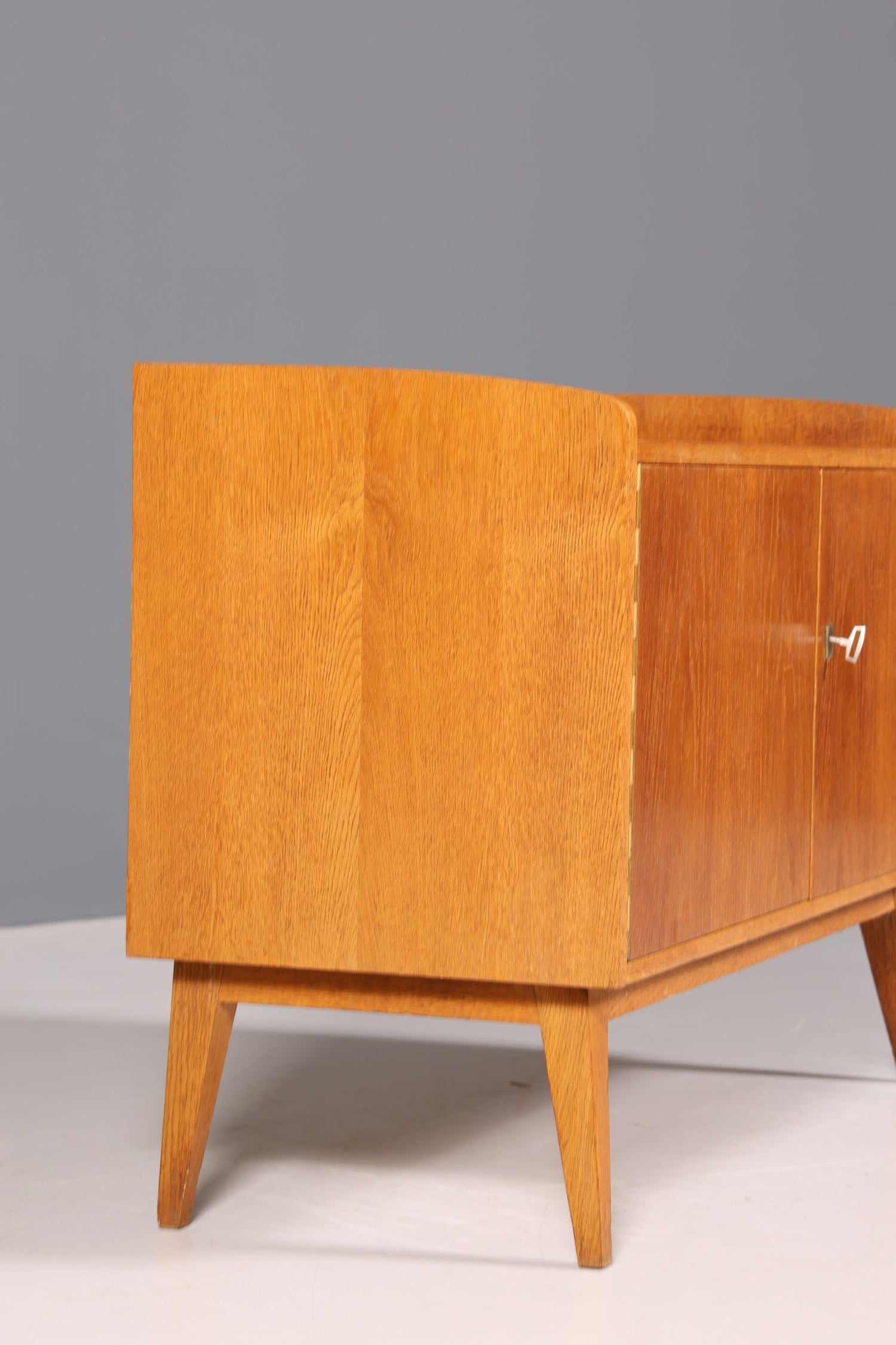 Schlichte Mid Century Kommode Vintage echt Holz Schrank Retro Flur Kommode 60er Jahre