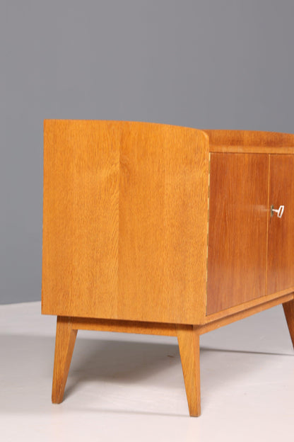 Schlichte Mid Century Kommode Vintage echt Holz Schrank Retro Flur Kommode 60er Jahre