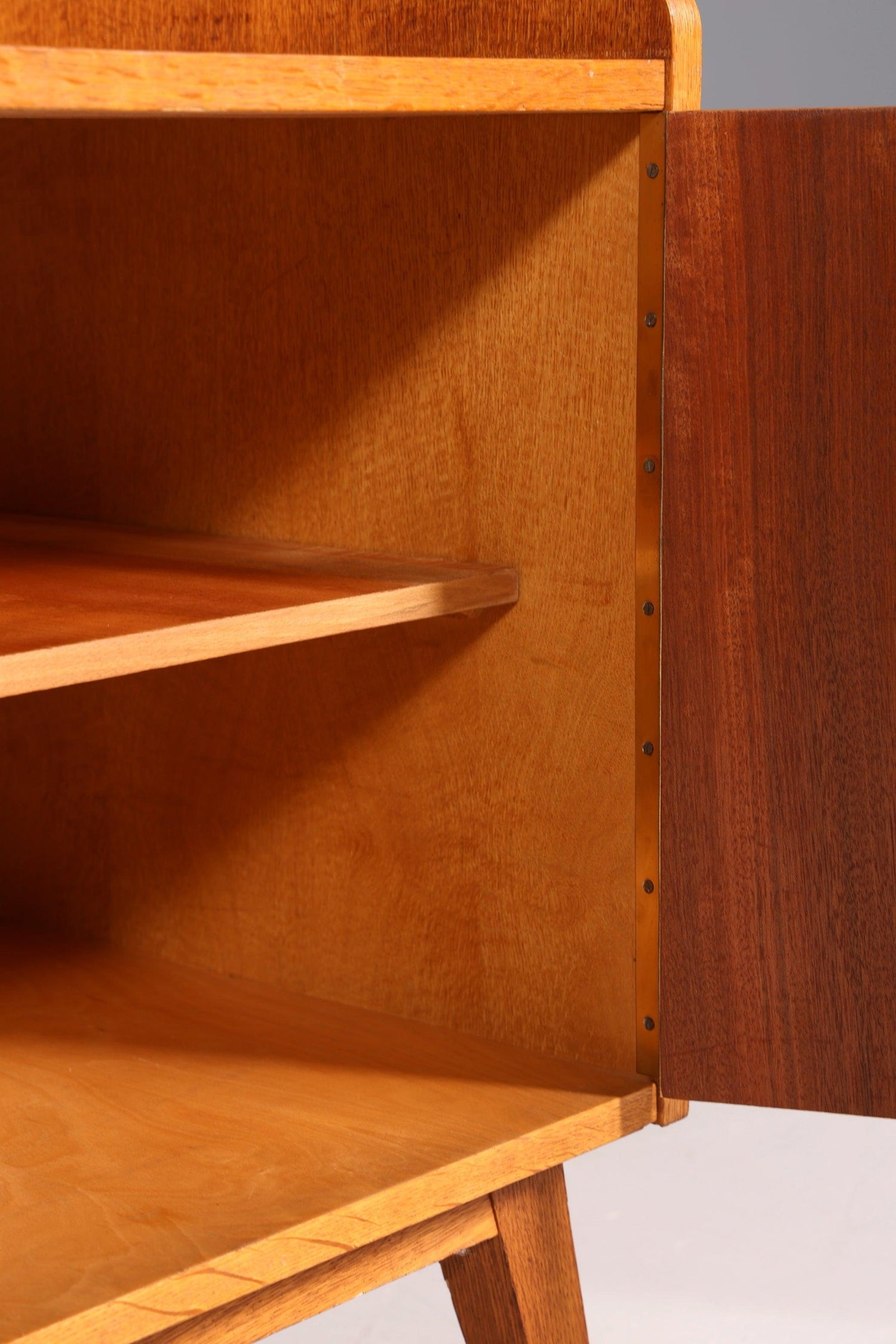 Schlichte Mid Century Kommode Vintage echt Holz Schrank Retro Flur Kommode 60er Jahre