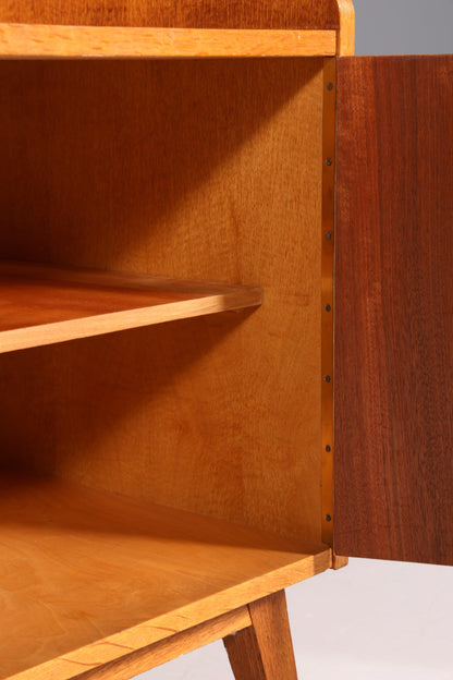 Schlichte Mid Century Kommode Vintage echt Holz Schrank Retro Flur Kommode 60er Jahre
