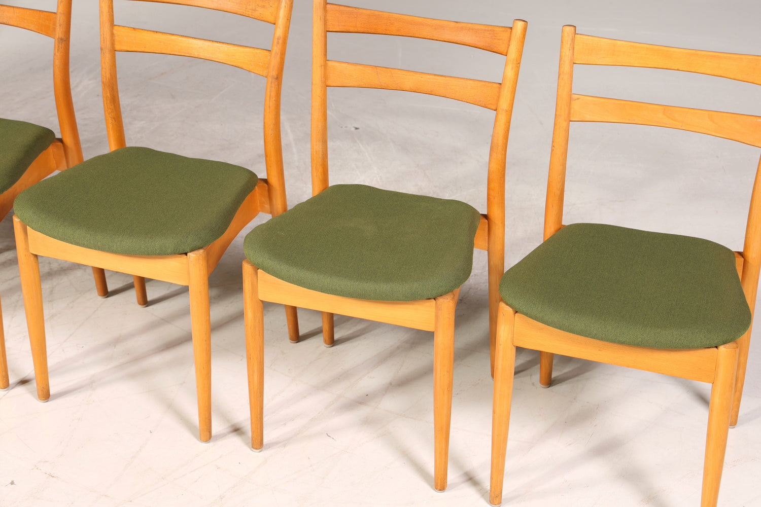 6x Schlichte Mid Century Stühle Retro Stuhlset Danish Design Küchenstühle Esszimmer Stühle