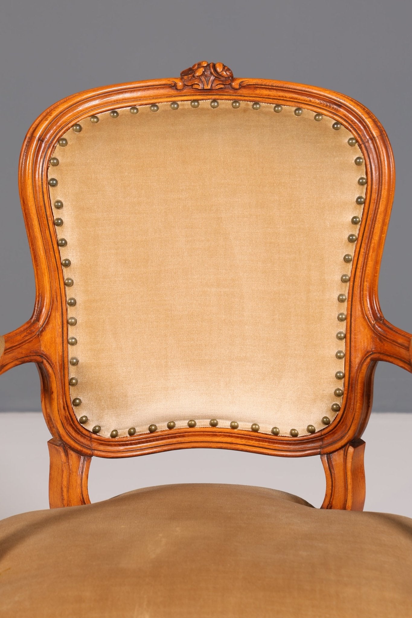 Edler Chippendale Armlehnstuhl Barock Stil Sekretär Stuhl Samt Stoff Sessel Bürostuhl