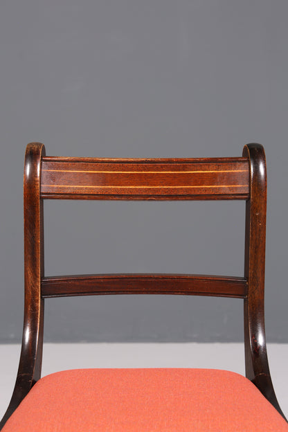 4x Edle Englische Stühle Englisch Dining Chairs  Mahagoni Küchenstühle Stuhlset