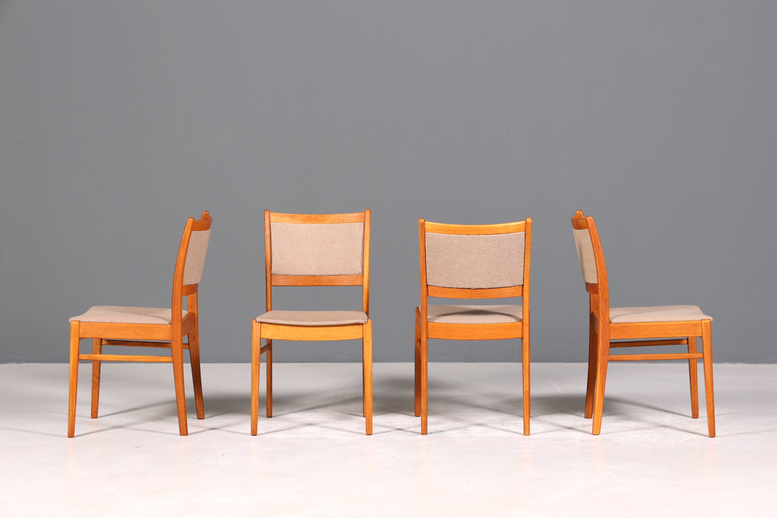 4x Wunderschöne Mid Century Teak Holz Stühle Rosendal Design Retro Stuhlset Danish Design Küchenstühle
