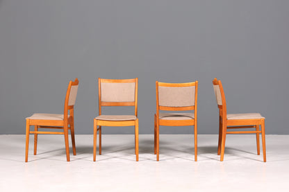 4x Wunderschöne Mid Century Teak Holz Stühle Rosendal Design Retro Stuhlset Danish Design Küchenstühle