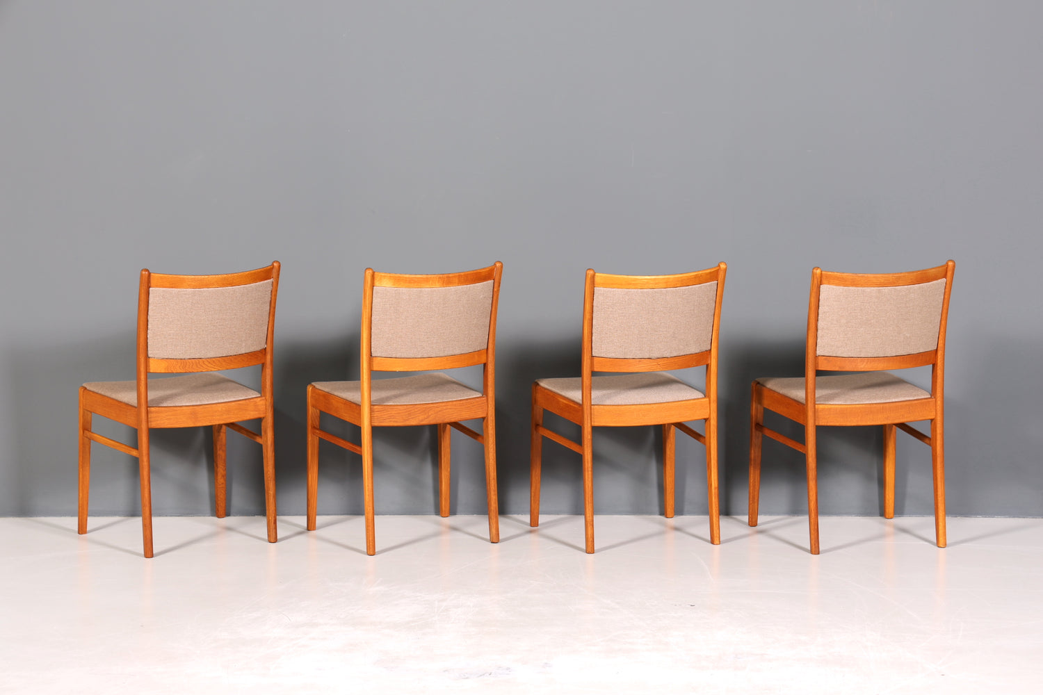 4x Wunderschöne Mid Century Teak Holz Stühle Rosendal Design Retro Stuhlset Danish Design Küchenstühle