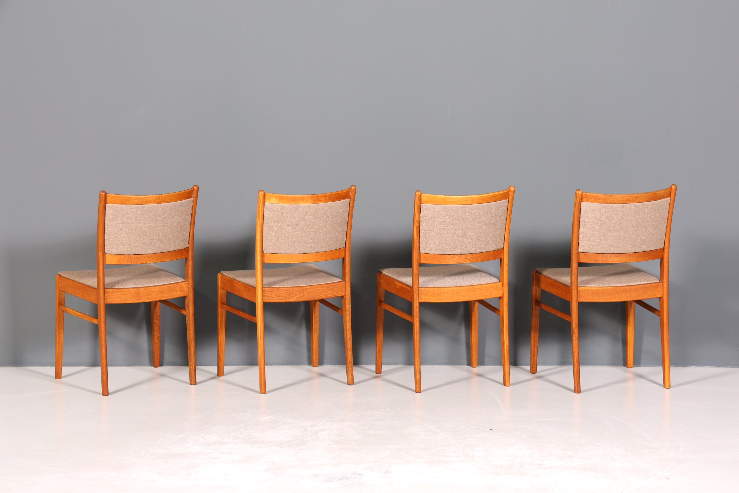 4x Wunderschöne Mid Century Teak Holz Stühle Rosendal Design Retro Stuhlset Danish Design Küchenstühle