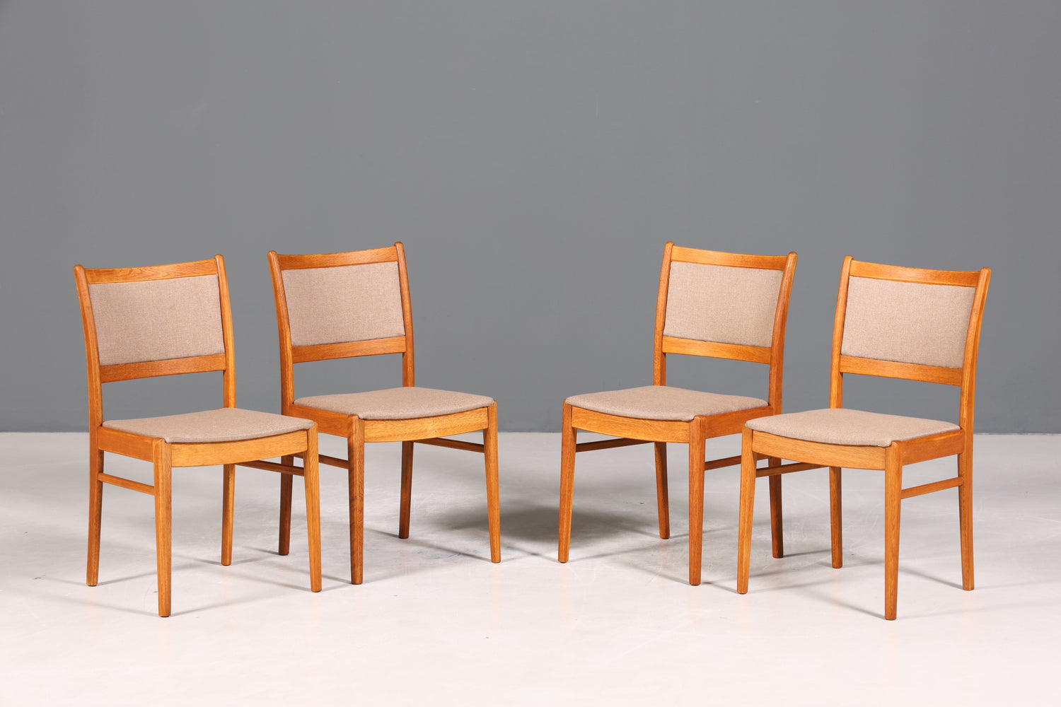 4x Wunderschöne Mid Century Teak Holz Stühle Rosendal Design Retro Stuhlset Danish Design Küchenstühle