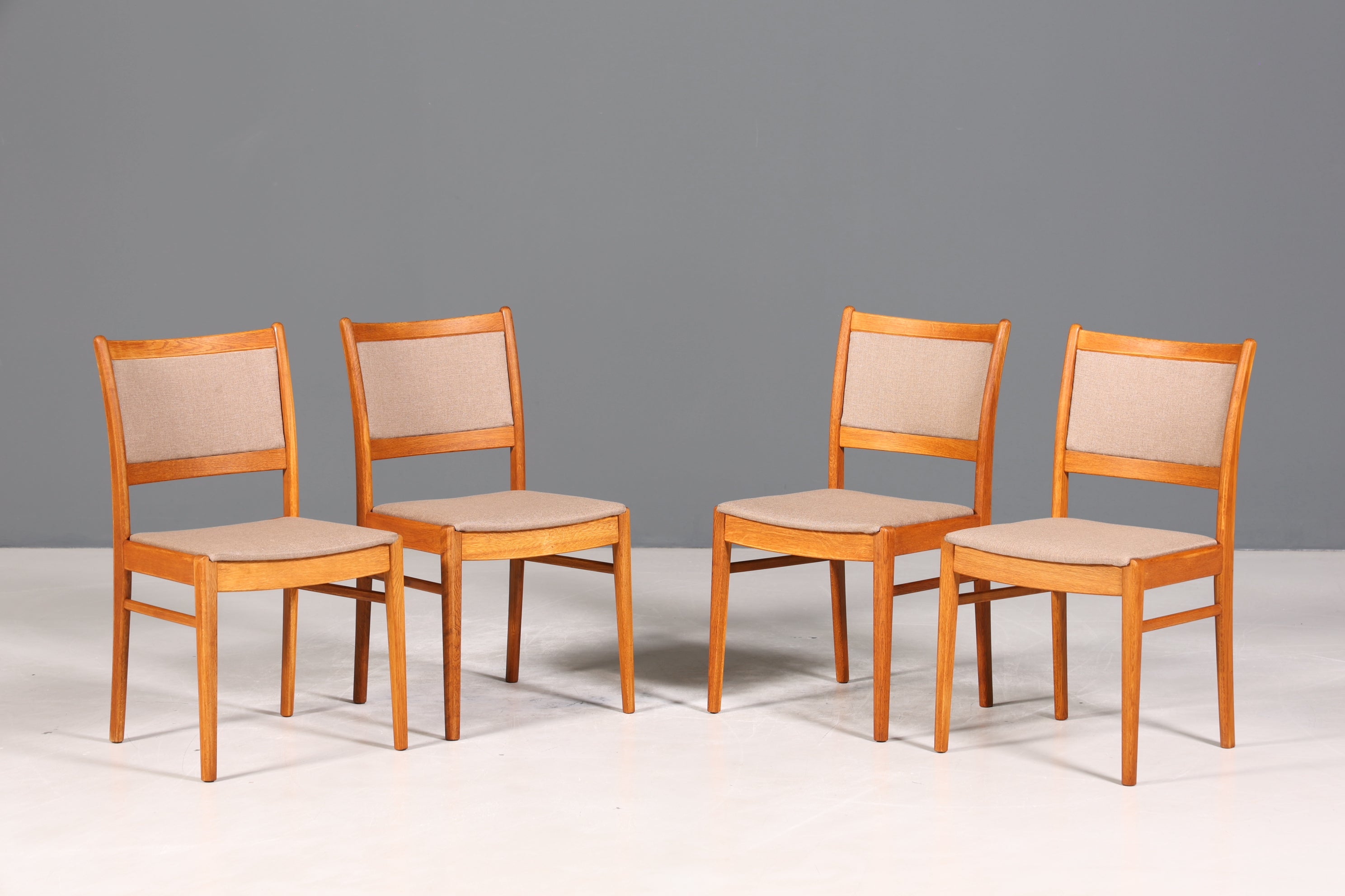 4x Wunderschöne Mid Century Teak Holz Stühle Rosendal Design Retro Stuhlset Danish Design Küchenstühle