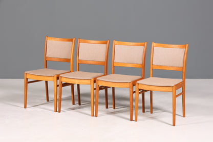4x Wunderschöne Mid Century Teak Holz Stühle Rosendal Design Retro Stuhlset Danish Design Küchenstühle