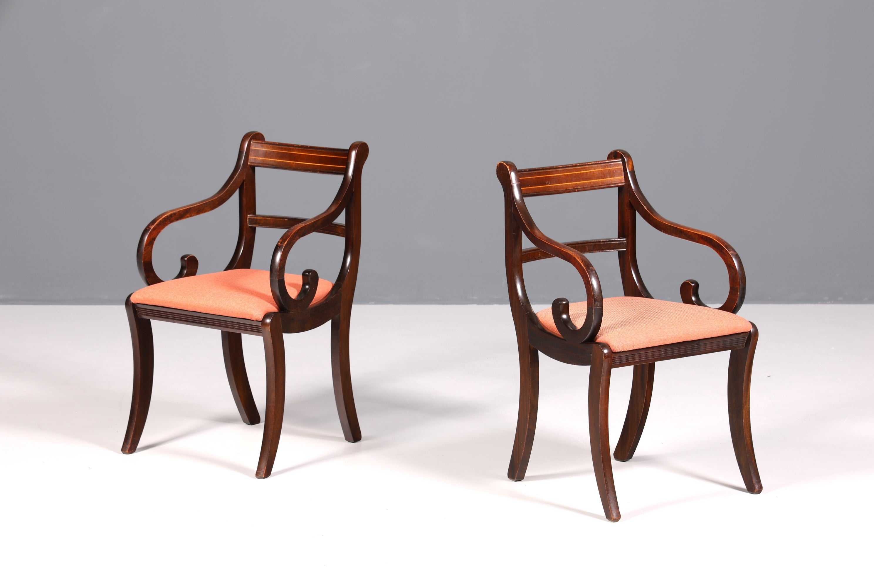 Wunderschöner Englischer Stuhl UK Armlehnstuhl Antik Stil Sekretär Stuhl Polsterstuhl 1 von 2