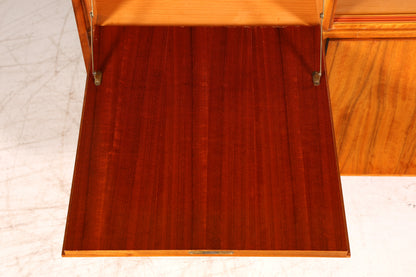 Wunderschöner Mid Century Schrank Vintage Highboard Vitrine Bücherschrank Wohnzimmerschrank Barschrank echt Holz 60er