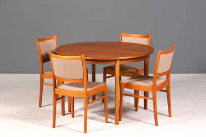 4x Wunderschöne Mid Century Teak Holz Stühle Rosendal Design Retro Stuhlset Danish Design Küchenstühle