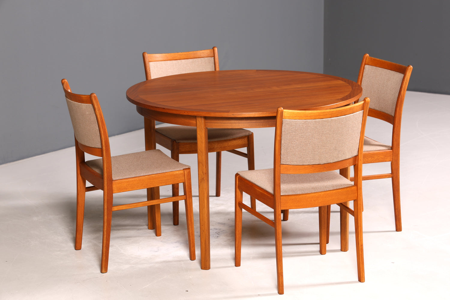4x Wunderschöne Mid Century Teak Holz Stühle Rosendal Design Retro Stuhlset Danish Design Küchenstühle